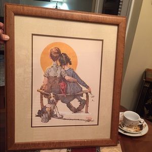 Norman Rockwell Picture In Original Mounting/Frame